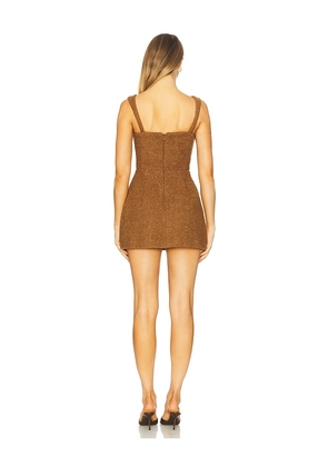 Amanda Uprichard x REVOLVE Bethany Skort Romper in Brown. Size M. Also in L, S, XS.