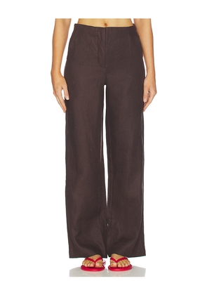 FAITHFULL THE BRAND Lulea Pant in Brown. Size L. Also in M, S, XL, XS.