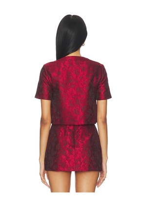 Amanda Uprichard x REVOLVE Braswell Top in Burgundy. Size M. Also in L, S, XS.