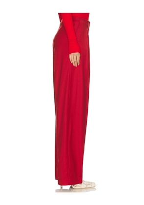 Blumarine Twill Wide Leg in Red. Size 38. Also in 36.