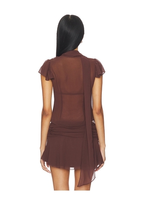 GUIZIO Ara Top in Brown. Size M. Also in XXS, XS, S, L, XL, XXL.