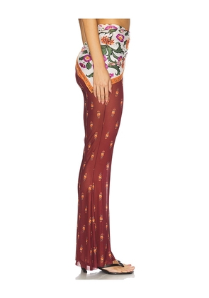 Agua Bendita x REVOLVE Monike + Lexi Pants And Bandana in Burgundy. Size M. Also in S, XS, L, XL.