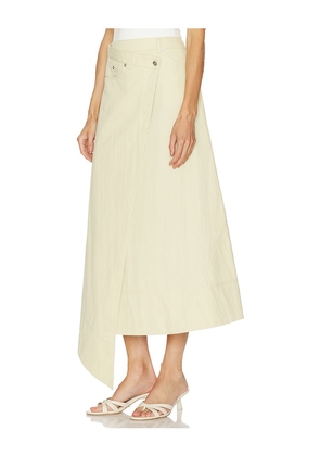 Camila Coelho Ignacia Midi Skirt in Beige. Size M. Also in XXS, XS, S.