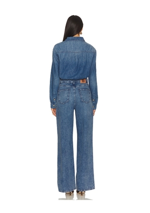 ba&sh Bloom Jumpsuit in Blue. Size 36/4. Also in 42/10.