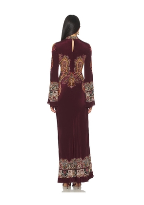 HEMANT AND NANDITA Long Dress in Burgundy. Size M. Also in XS, S.