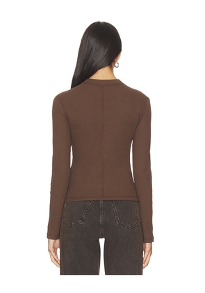 Dr. Denim Stella Waffle Top in Chocolate. Size S. Also in M.