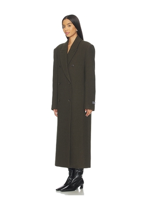 EAVES Sif Manteco Wool Coat in Green. Size M. Also in XXS, XS, S, L, XL.