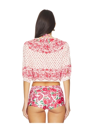 Agua Bendita x REVOLVE Salem Top in Rose. Size M. Also in S, L.