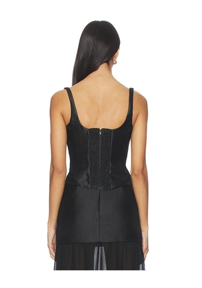 Amanda Uprichard Jacksonville Top in Black. Size L. Also in M, S, XS.