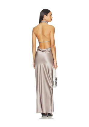 Amanda Uprichard Santana Gown in Grey. Size M. Also in L, S, XL.