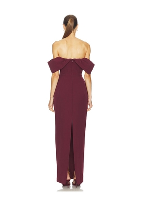 Camila Coelho Carina Maxi Dress in Burgundy. Size S. Also in XXS, XS, M, XL.