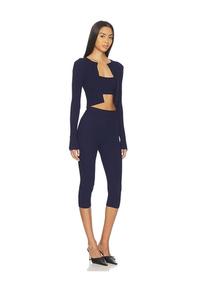 ALL THE WAYS Jude Knit Set in Navy. Size M. Also in XS, S, L.