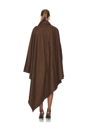 Aya Muse Rhea Cape Coat in Brown. Size S. Also in XS.