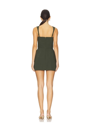 Amanda Uprichard Kandi Romper in Dark Green. Size M. Also in L, S, XS.