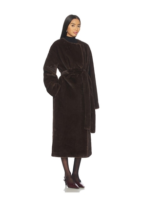 EAVES Dagna Coat in Brown. Size L. Also in XXS, XS, S, M, XL.