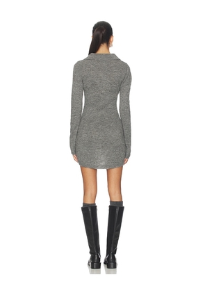Amelie Teje Norah Knit Mini Dress in Grey. Size M. Also in XS, S.
