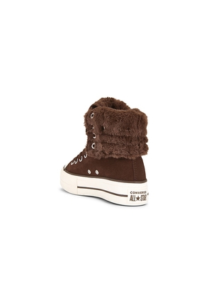 Converse Chuck Taylor All Star Fold-over in Chocolate. Size 6.5. Also in 5.5, 6, 7, 7.5.