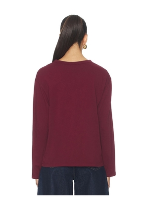 DAYDREAMER California Rodeo Crew Long Sleeve in Burgundy. Size M. Also in XS, S.