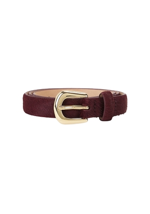 B-Low the Belt Kennedy Mini Calf Hair Belt in Burgundy. Size S. Also in M.