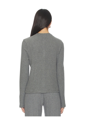 DONNI. The Sweater Rib Cardi in Grey. Size M. Also in XS, S.