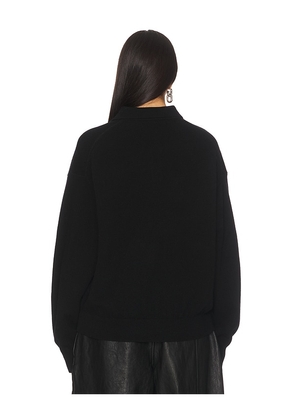 Alexander Wang Polo With Knit Logo Patch in Black. Size M. Also in L.