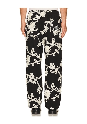 Honor The Gift Floral Ribbon Ankle Pant in Black. Size L. Also in XXL/2X.
