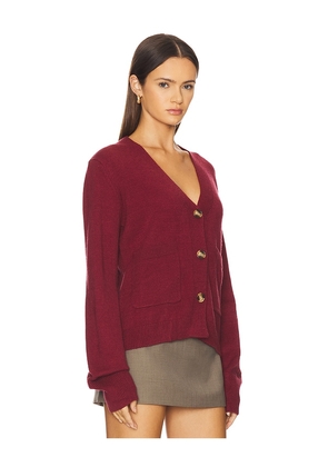 ALL THE WAYS Dakota Cardigan in Wine. Size M. Also in XS, S.