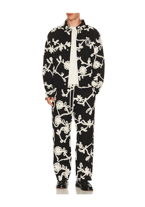 Honor The Gift Floral Ribbon Button Up in Black. Size L. Also in M.