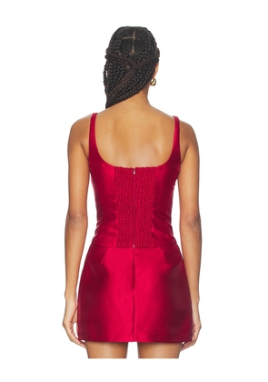Amanda Uprichard Jacksonville Top in Red. Size M. Also in S, XS.