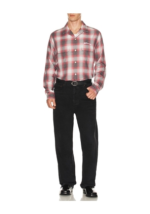 ALLSAINTS Shams Long Sleeve Shirt in Red. Size M. Also in S, L.