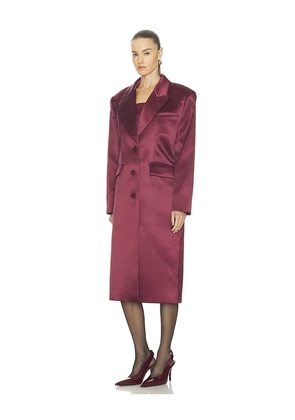 Camila Coelho Haliee Coat in Burgundy. Size M. Also in XS, XXS, S, L, XL.