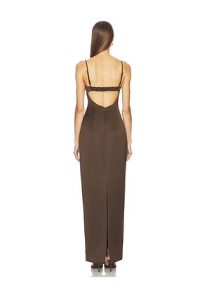 Camila Coelho Teodora Gown in Brown. Size M. Also in S, L.