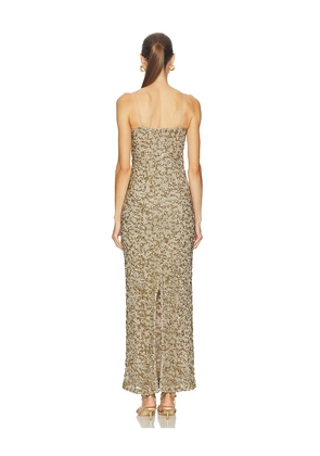 Camila Coelho Kinsley Maxi Dress in Beige. Size M. Also in XS, S, L.