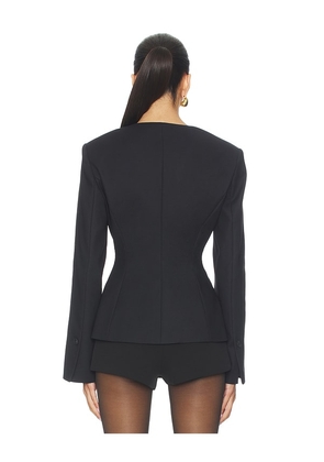 EAVES Mai Compact Suiting Blazer in Black. Size M. Also in S, XXS, XS, XL.