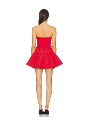 AKNVAS Kamilla Tech Taffeta Dress in Red. Size 12. Also in 10, 2, 4, 8.