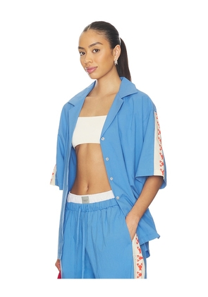 Araminta James Lobster Shirt in Blue. Size M. Also in S, XS, L, XL.