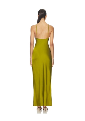 EAVES Svann Midi Slip Dress in Green. Size M. Also in L, XL.
