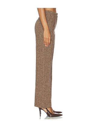 ALIGNE Lena Wool Trouser in Brown. Size 2. Also in 0, 4, 6.