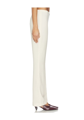 EAVES Auda Polished Crepe Pant in Ivory. Size M. Also in S, L, XL.