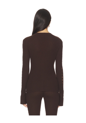 CORDOVA Savoie Cardigan in Chocolate. Size M. Also in S, XS, L.