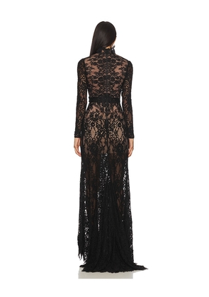 Bronx and Banco Eleanor Lace Gown in Black. Size S. Also in XS, M.