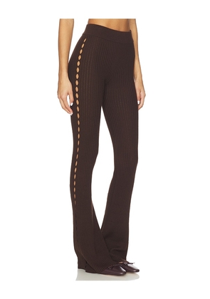 CORDOVA Savoie Knit Pant in Chocolate. Size S. Also in XS, L.