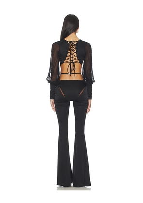 AMOR MIA Huntress Jumpsuit in Black. Size L. Also in S, XS, M.