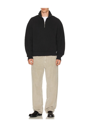 AGOLDE Idris Quarter Zip Sweater in Black. Size M. Also in S, L, XL/1X.