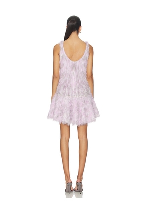 Diesel Astrid Faux Fur Dress in Lavender. Size M. Also in S.