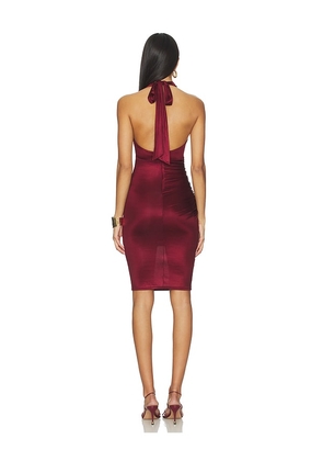Alice + Olivia Romy Midi Dress in Red. Size 10. Also in 0, 8.