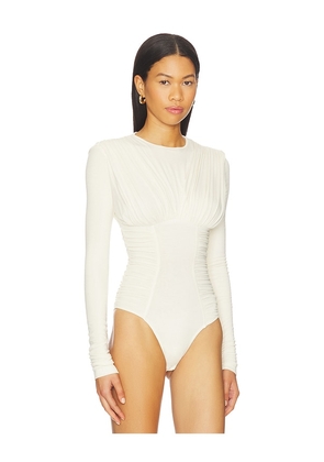 AGOLDE Abbi Bodysuit in Ivory. Size L. Also in XS, S, M.