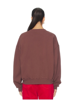 DAYDREAMER Athletic Club Colorblocked Sweatshirt in Brown. Size S/M. Also in L/XL.