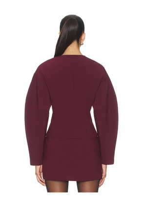 ALL THE WAYS Mamie Blazer in Burgundy. Size M. Also in S, XS, XXS.