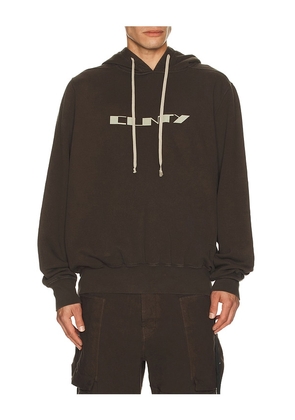 DRKSHDW by Rick Owens Oversized Hoodie in Scab in Brown. Size M. Also in L.
